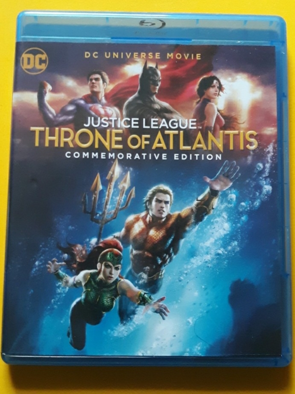 DC Justice League Throne of Atlantis Blu-ray – Blue and Gold Artwork
